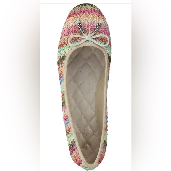 La Strada Shoes - La Strada wool straw, ballet flats. Retro chic, trending, hippie ballerina, CUTE